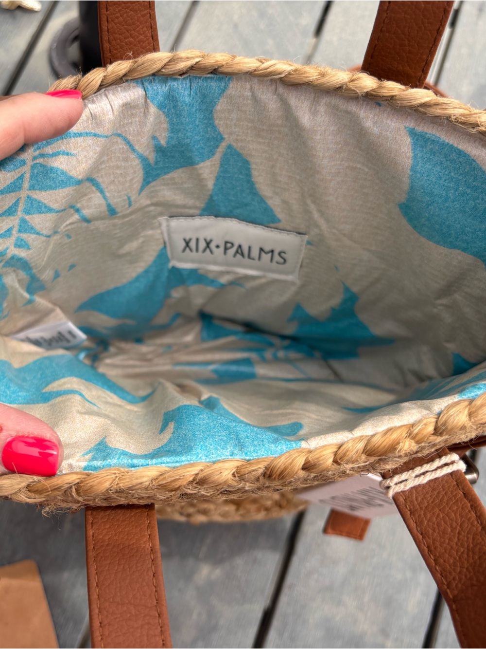 NWT XIX Palms Shore Break Picnic Cooler Backpack -Jute Natural Tan - Picture 6 of 7